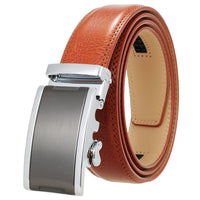 HKM-365715 Automatic Buckle Cowhide Belt for Men with Custom Logo Press Feature