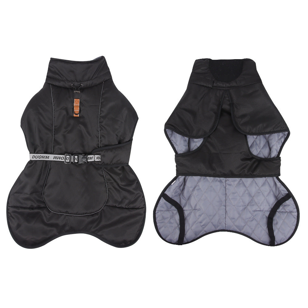 HKM-343507 Autumn Dog Cloak - Thickened Warm Pet Clothing for Large Dogs in Multiple Colors