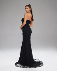 HKM-498771 Elegant Black Evening Gown for Sophisticated Events and Occasions