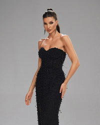 HKM-498771 Elegant Black Evening Gown for Sophisticated Events and Occasions