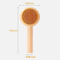 HKM-673171 Self-Cleaning Pet Grooming Brush for Cats and Dogs - 2-in-1 Deshedding and Massage Tool with 140¡ã Angled Wire Needle