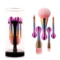 HKM-032787 5-Piece Nylon Makeup Brush Set with Plastic Handles