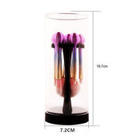 HKM-032787 5-Piece Nylon Makeup Brush Set with Plastic Handles