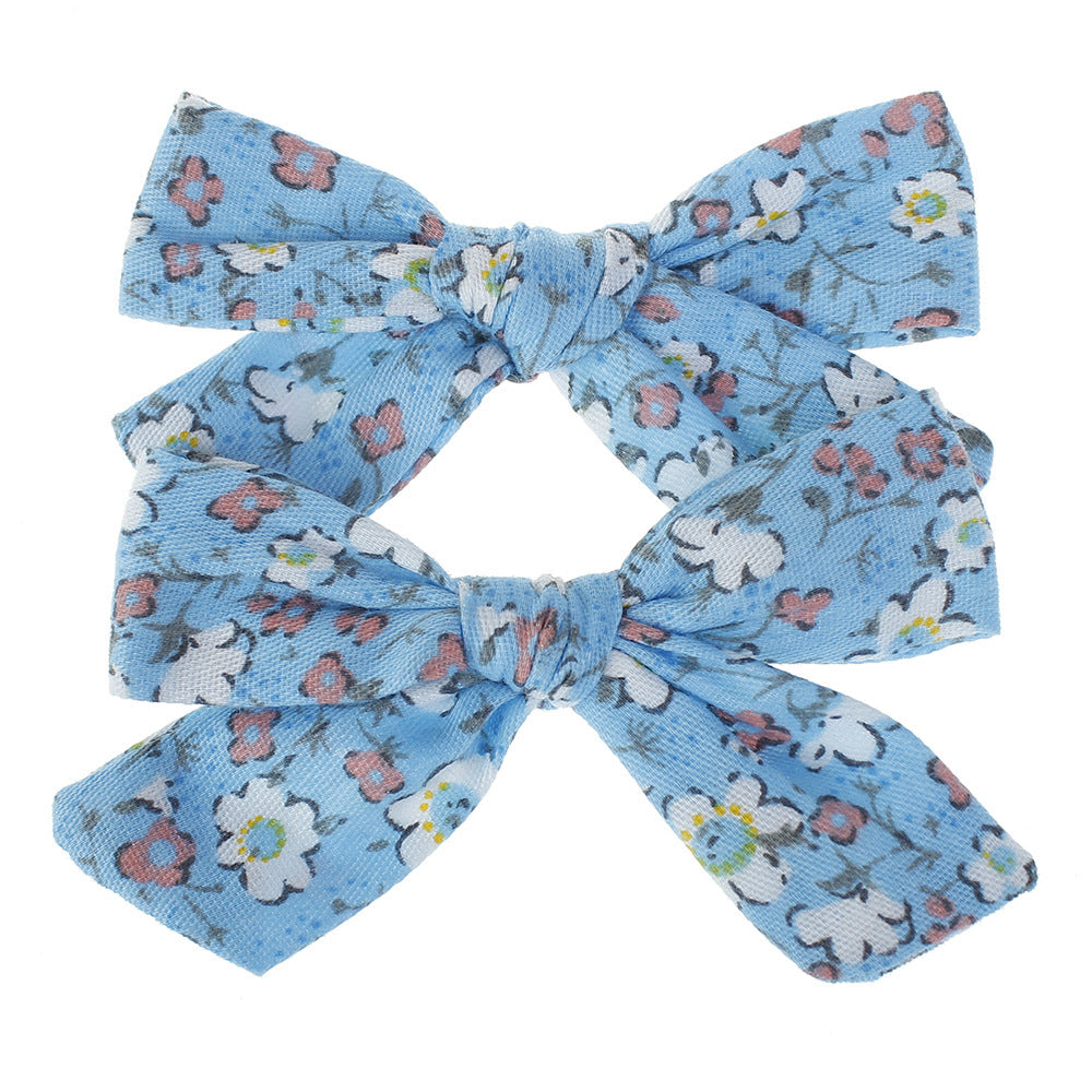 HKM-211795 Cloth Flower Hairpins for Children - Cute Bow Hair Accessories