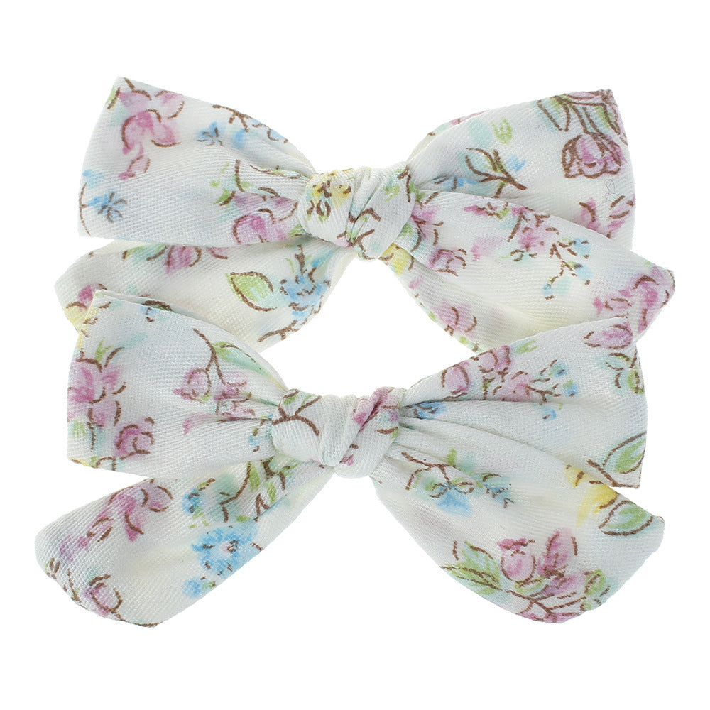 HKM-211795 Cloth Flower Hairpins for Children - Cute Bow Hair Accessories