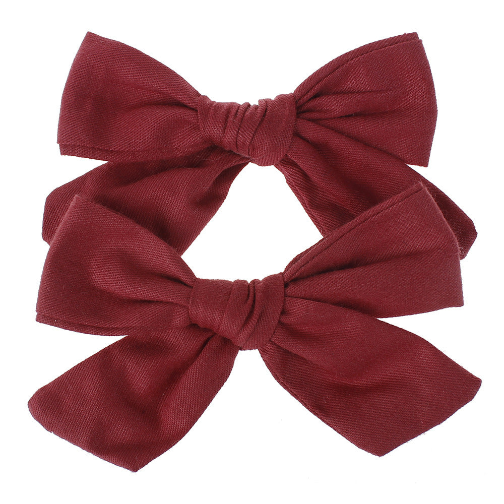 HKM-211795 Cloth Flower Hairpins for Children - Cute Bow Hair Accessories