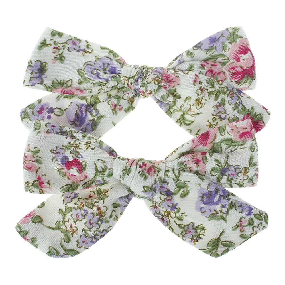 HKM-211795 Cloth Flower Hairpins for Children - Cute Bow Hair Accessories
