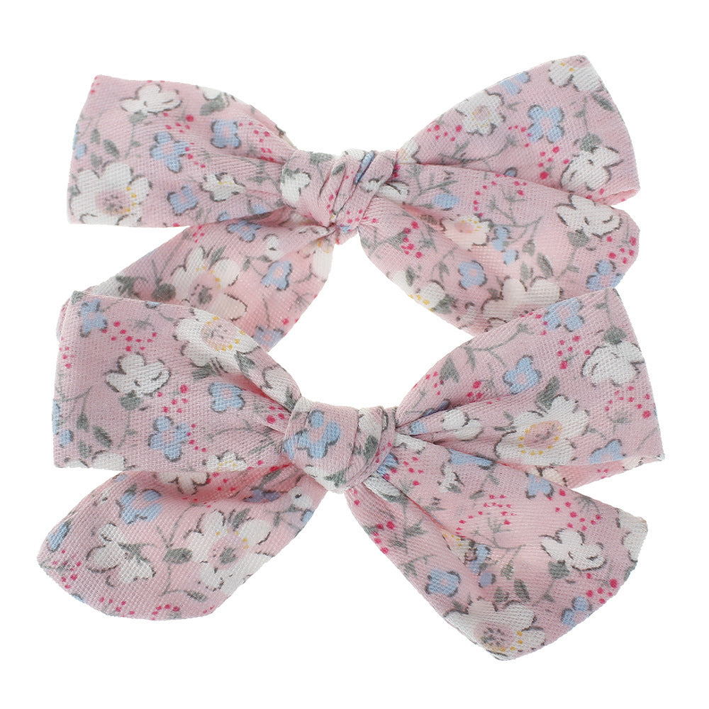 HKM-211795 Cloth Flower Hairpins for Children - Cute Bow Hair Accessories