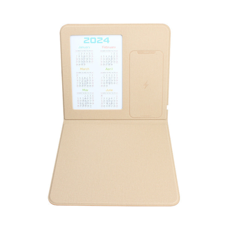 KTX-814419 7-Inch & 8-Inch Flat Bracket Wireless Charger Desktop Mouse Pad in Yellow & Black