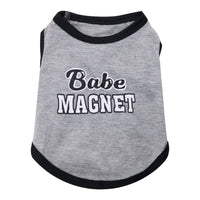 HKM-947987 Cotton Dog Vest in Gray with Black Edging - Casual Pet Apparel for All Sizes (XS to XL)