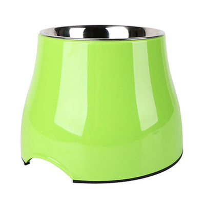 HKM-585171 Stainless Steel High-Foot Cat and Dog Bowl with Cartoon Design