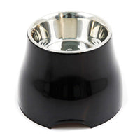 HKM-585171 Stainless Steel High-Foot Cat and Dog Bowl with Cartoon Design
