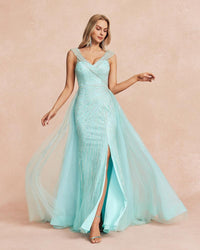 HKM-842259 Elegant Blue Dress for Women - Model EZ25107