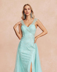 HKM-842259 Elegant Blue Dress for Women - Model EZ25107