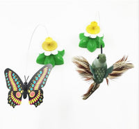 HKM-410003 Electric Rotating Butterfly and Bird Flower Pet Toy with Remote Control