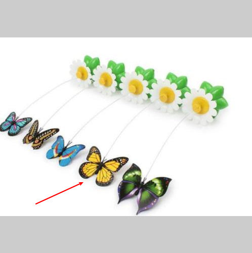 HKM-410003 Electric Rotating Butterfly and Bird Flower Pet Toy with Remote Control