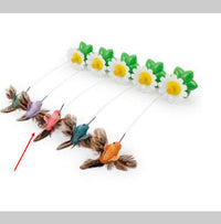 HKM-410003 Electric Rotating Butterfly and Bird Flower Pet Toy with Remote Control
