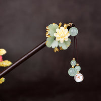 HKM-275027 Ancient-Style Qipao Glass Flower Hairpin for Elegant Occasions