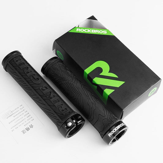 HKM-682835 Mountain Bike Rubber Handlebar Grip - Lock-On Design for Enhanced Control