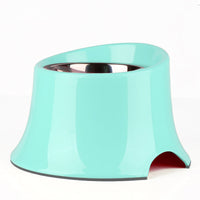 HKM-551251 Elevated Dog Food Bowl with Stainless Steel Inner Bowl and Thick Melamine Base