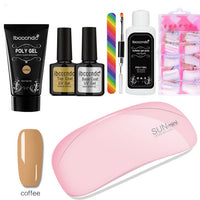 HKM-054611 Crystal Extension Glue Kit with 100 Scaled Nail Crystals and Accessories