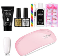 HKM-054611 Crystal Extension Glue Kit with 100 Scaled Nail Crystals and Accessories