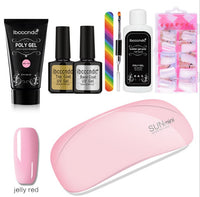 HKM-054611 Crystal Extension Glue Kit with 100 Scaled Nail Crystals and Accessories