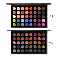 HKM-735571 40-Color Earth Tone Eye Shadow Palette with Brown, Sky Blue, and Pumpkin Orange Shades