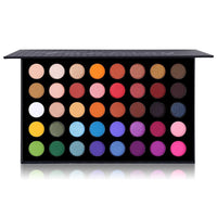 HKM-735571 40-Color Earth Tone Eye Shadow Palette with Brown, Sky Blue, and Pumpkin Orange Shades