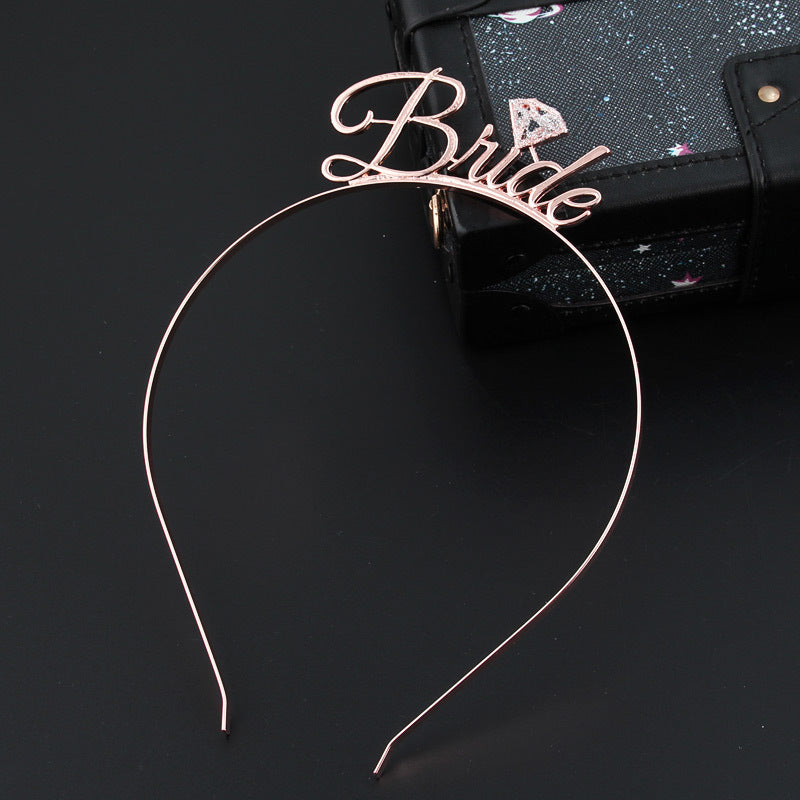 HKM-372179 Elegant Alloy Headband for Brides and Bridesmaids - European & American Style Hair Crown