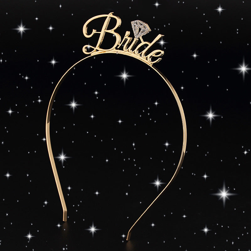 HKM-372179 Elegant Alloy Headband for Brides and Bridesmaids - European & American Style Hair Crown