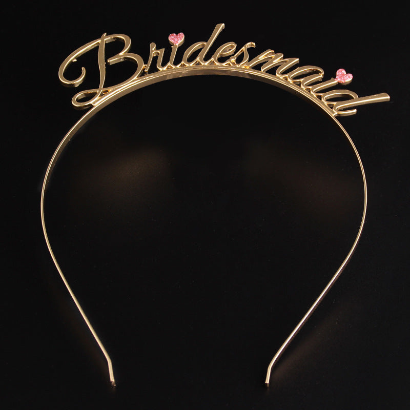 HKM-372179 Elegant Alloy Headband for Brides and Bridesmaids - European & American Style Hair Crown