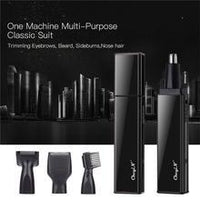 HKM-333651 Rechargeable Black Multifunctional Razor with Alternative Head and Waterproof Design