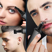 HKM-333651 Rechargeable Black Multifunctional Razor with Alternative Head and Waterproof Design