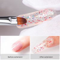 HKM-020691 Nail Enhancement Crystal Extension Glue Kit - 15ml for UV Gel, Acrylic, and Natural Nails