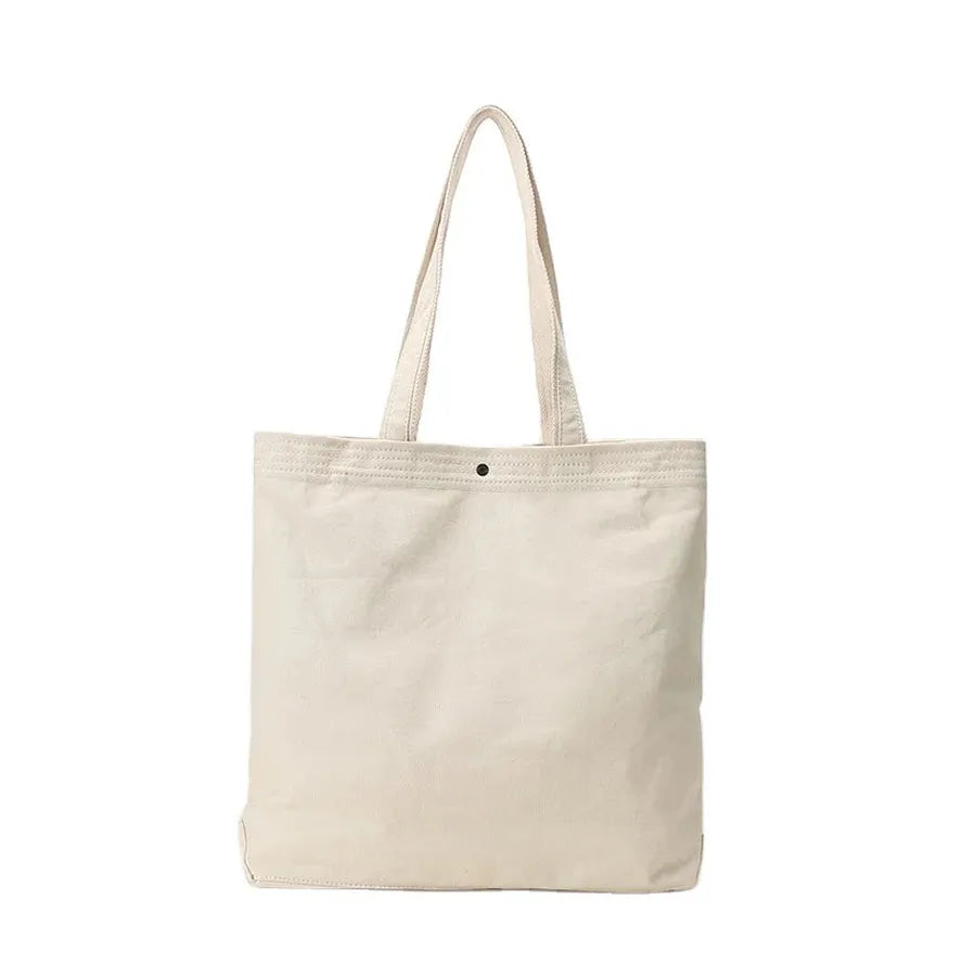 KTX-611091 Korean-Inspired Large Capacity Canvas Shoulder Tote Bag for Women