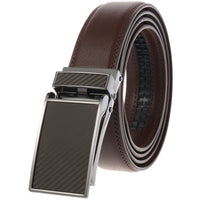 HKM-558867 Automatic Cow Hide Ratchet Belt – Custom Logo Printable, 3.1cm Width