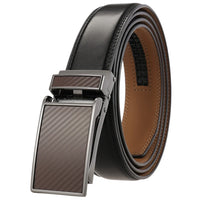 HKM-558867 Automatic Cow Hide Ratchet Belt – Custom Logo Printable, 3.1cm Width