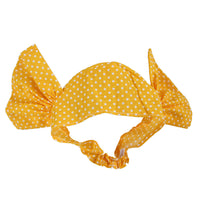 HKM-703123 Pet Cross Dress Turban Hat for All Seasons ¨C Blue Dot, Yellow Dot, Pink Dot ¨C Fun Headdress for Pets