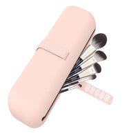 HKM-201427 Portable Multifunctional Makeup Storage Bag with 10 Brush Set in Various Colors