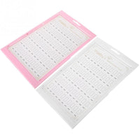 HKM-117843 Nail Art Display Color Card Exhibition Board - 60 Color Display with Manicure Tools in Pink and White