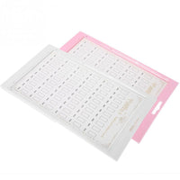 HKM-117843 Nail Art Display Color Card Exhibition Board - 60 Color Display with Manicure Tools in Pink and White