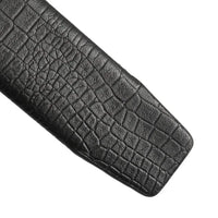 HKM-393875 Durable Automatic Leather Belt with Scratch-Resistant Edging