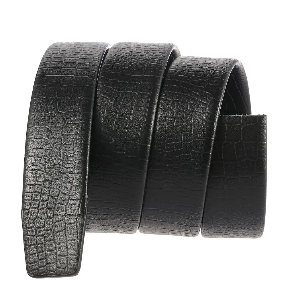 HKM-393875 Durable Automatic Leather Belt with Scratch-Resistant Edging