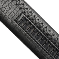 HKM-393875 Durable Automatic Leather Belt with Scratch-Resistant Edging