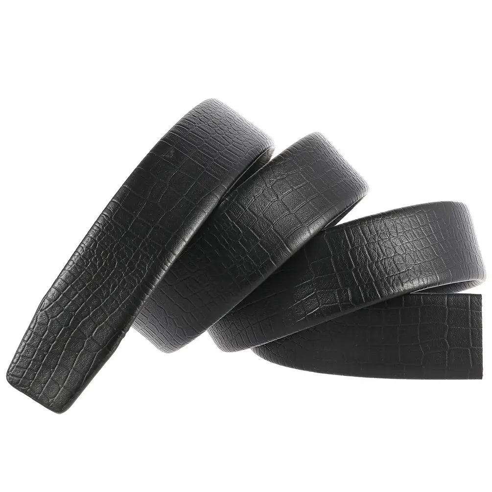 HKM-393875 Durable Automatic Leather Belt with Scratch-Resistant Edging