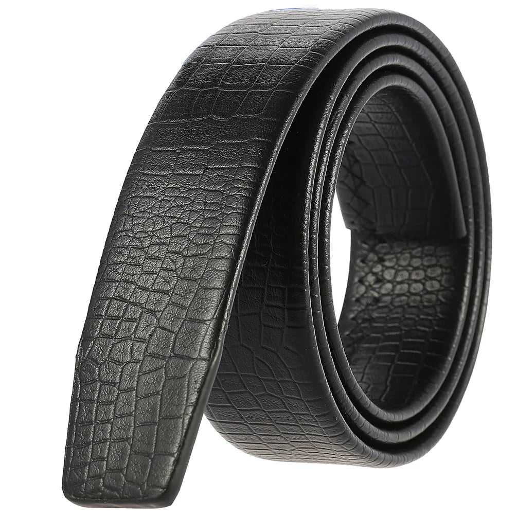 HKM-393875 Durable Automatic Leather Belt with Scratch-Resistant Edging