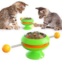 HKM-930003 Rotating Cat Stick Toy with Peppermint Ball - Interactive Plastic Toss Toy for Cats