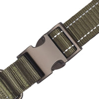 HKM-555731 Tactical Dog Collar with Handle - 1.25 In Wide, Padded Nylon with Quick-Release Clasp and Airtag Case