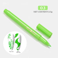 HKM-149459 Nail Art Painting Pen Set with One-Step Glue - 12 Color Smudge Pens and Dot Tool